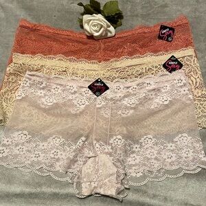 Simply Sexy 3 Pack Cheeky Lace Panties - Size XL
